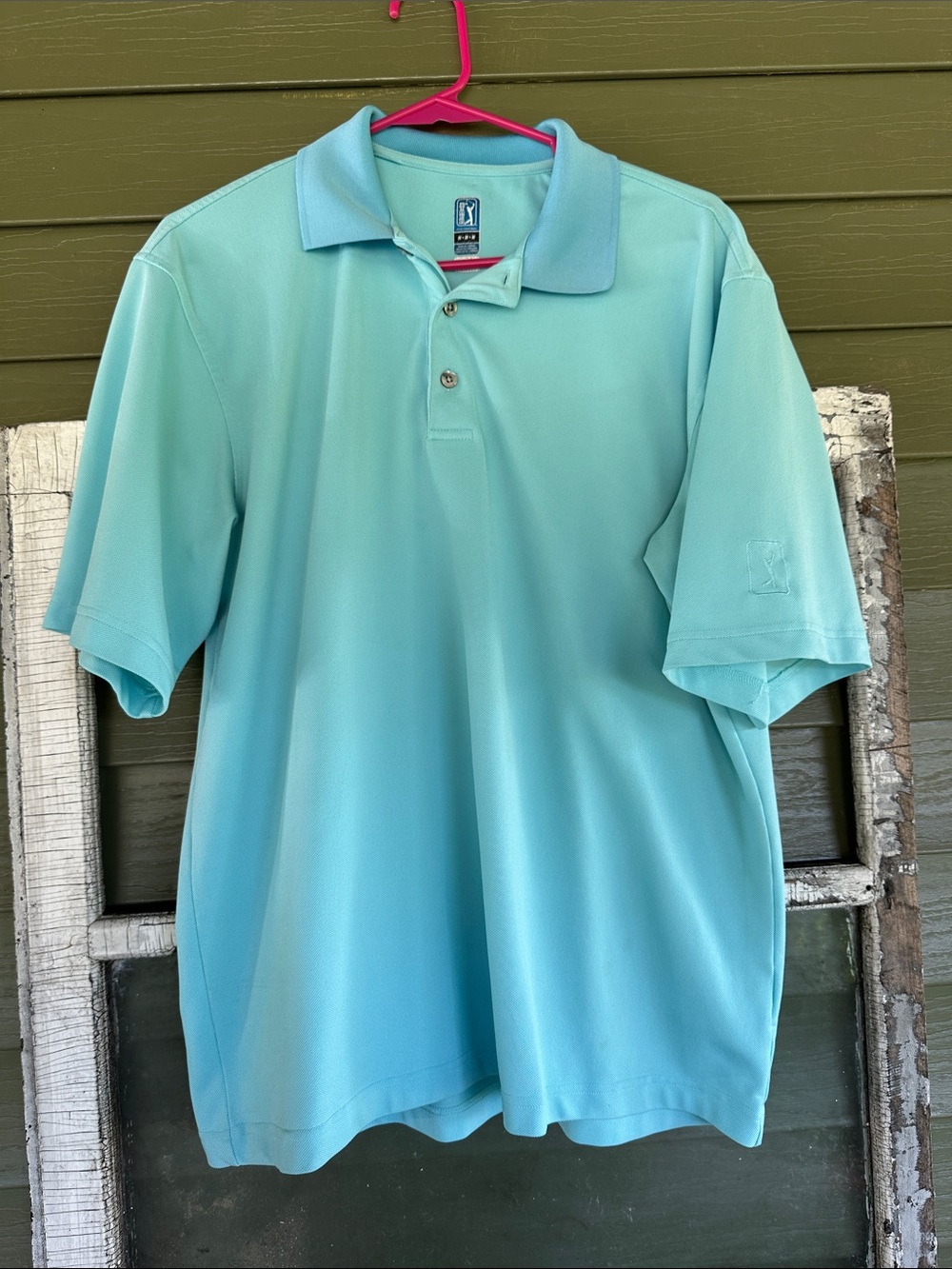 PGA Tour Light Aqua Men's Polo Shirt